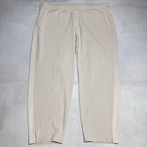 Athleta Brooklyn Mid Rise Ankle Pants Size 18 Stretch Athleisure Ivory Beige